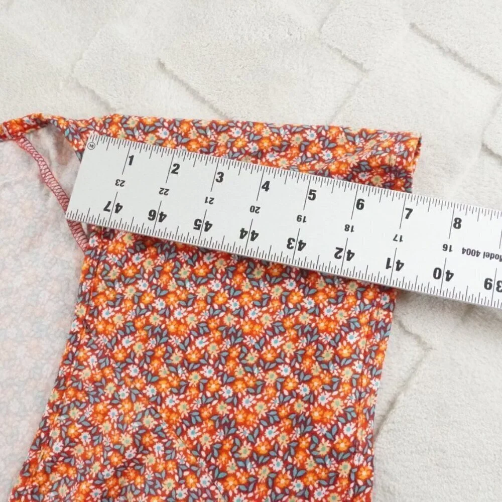 Urban Outfitters Tiered Mini Dress Womens Small Floral Print Dolman Sleeve - Picture 9 of 11